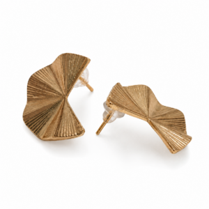 Brinco Leque Imperial Dourado